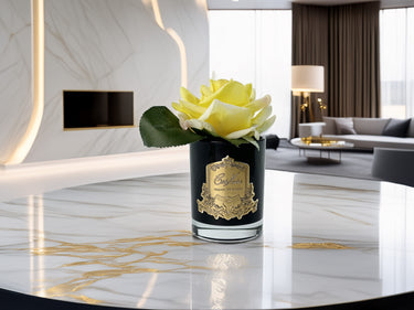 PERFUMED NATURAL TOUCH SINGLE ROSE - BLACK - YELLOW - GMRB08